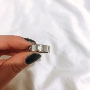 silver band love ring